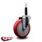 Service Caster 5'' Red Poly Wheel Swivel 3/4'' Expanding Stem Caster SCC-EX20S514-PPUB-RED-34 - alternate 2